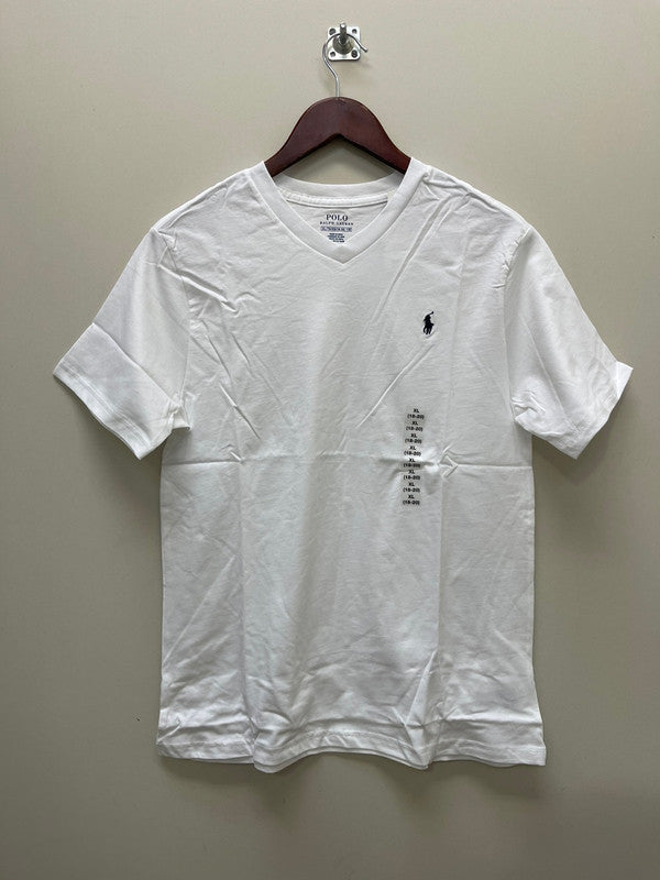 Polo Ralph Lauren Women's Classic V-Neck T-Shirt White 323674983002 B8