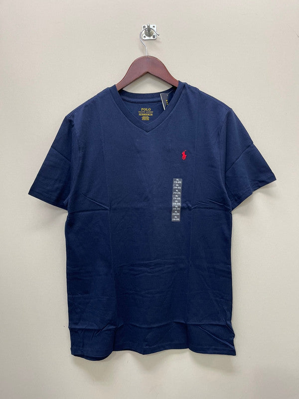 Polo Ralph Lauren Women's Classic V-Neck T-Shirt Cruise Navy 323674983003 B8