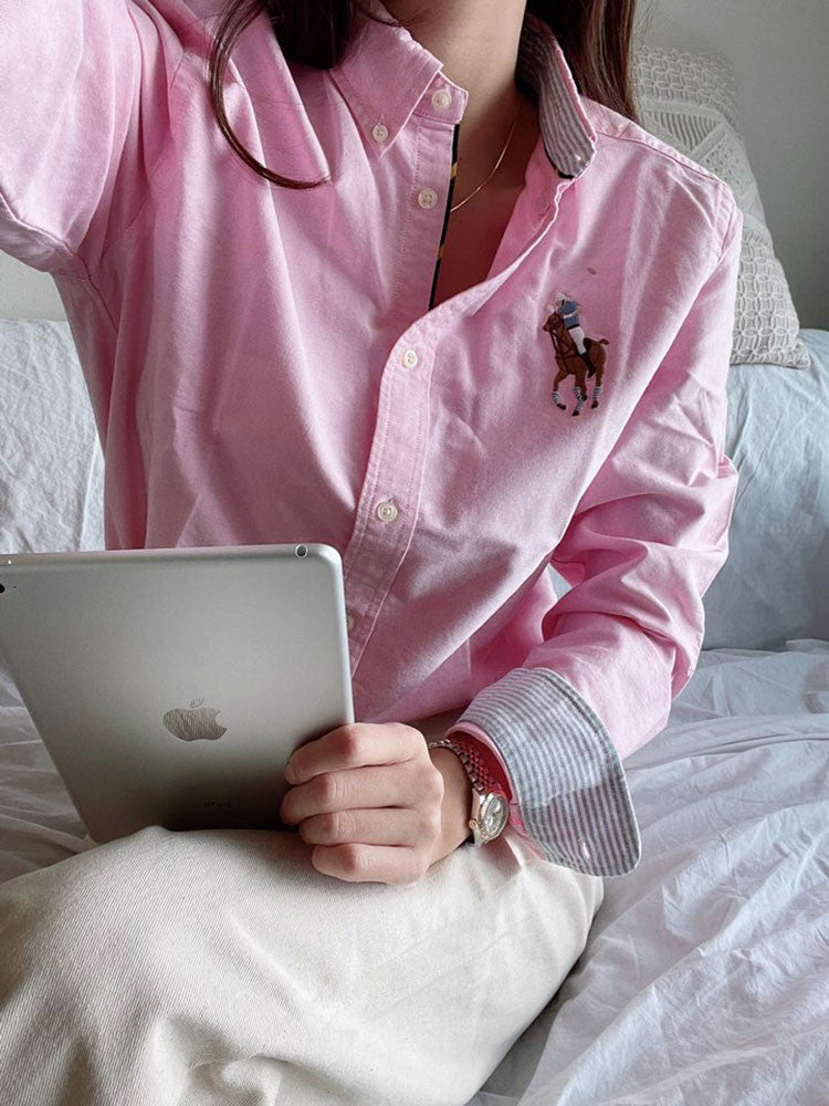 Polo Ralph Lauren Girls Pony Oxford Shirt Pink 323690055003 B10