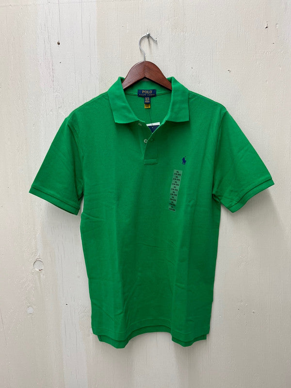 Polo Ralph Lauren Boys Classic Fit Cotton Mesh Polo Shirt Golf Green 323720732068 B9