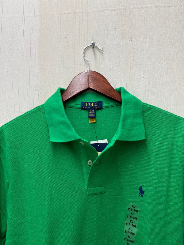 Polo Ralph Lauren Boys Classic Fit Cotton Mesh Polo Shirt Golf Green 323720732068 B9