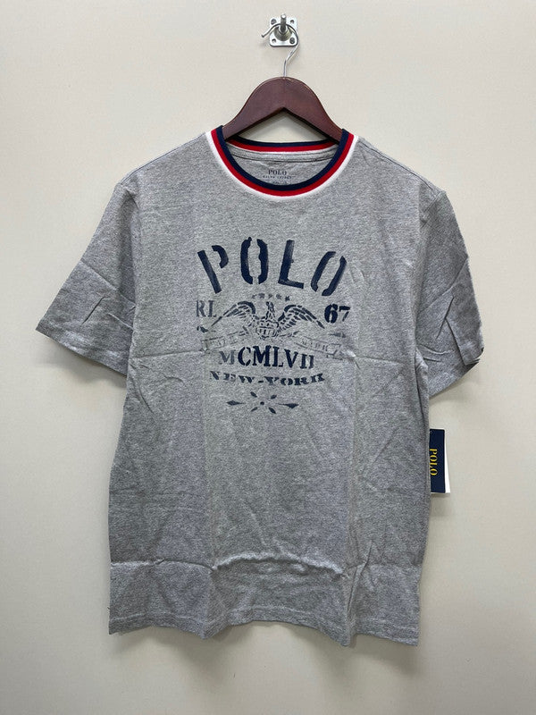 Polo Ralph Lauren Women's Vintage Eagle Graphic T-Shirt Grey Heather 323786360004 B3