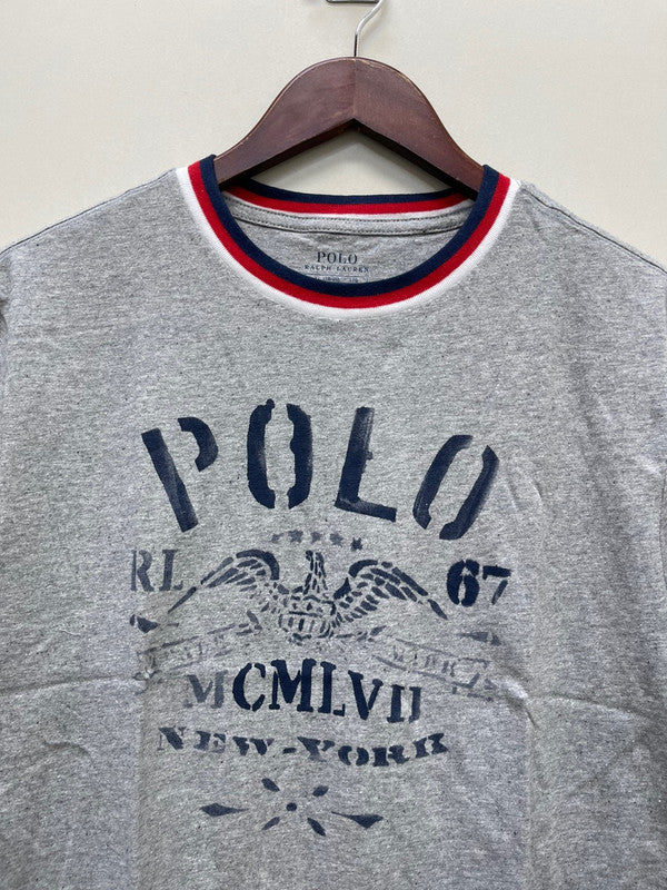 Polo Ralph Lauren Women's Vintage Eagle Graphic T-Shirt Grey Heather 323786360004 B3