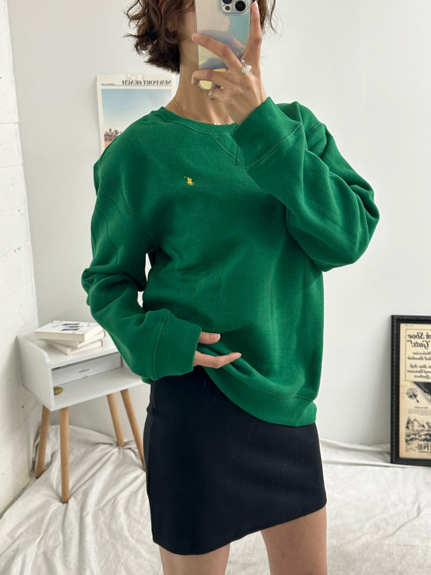 Polo Ralph Lauren Women's Fleece Crewneck Sweatshirt Green 323799359012 B5