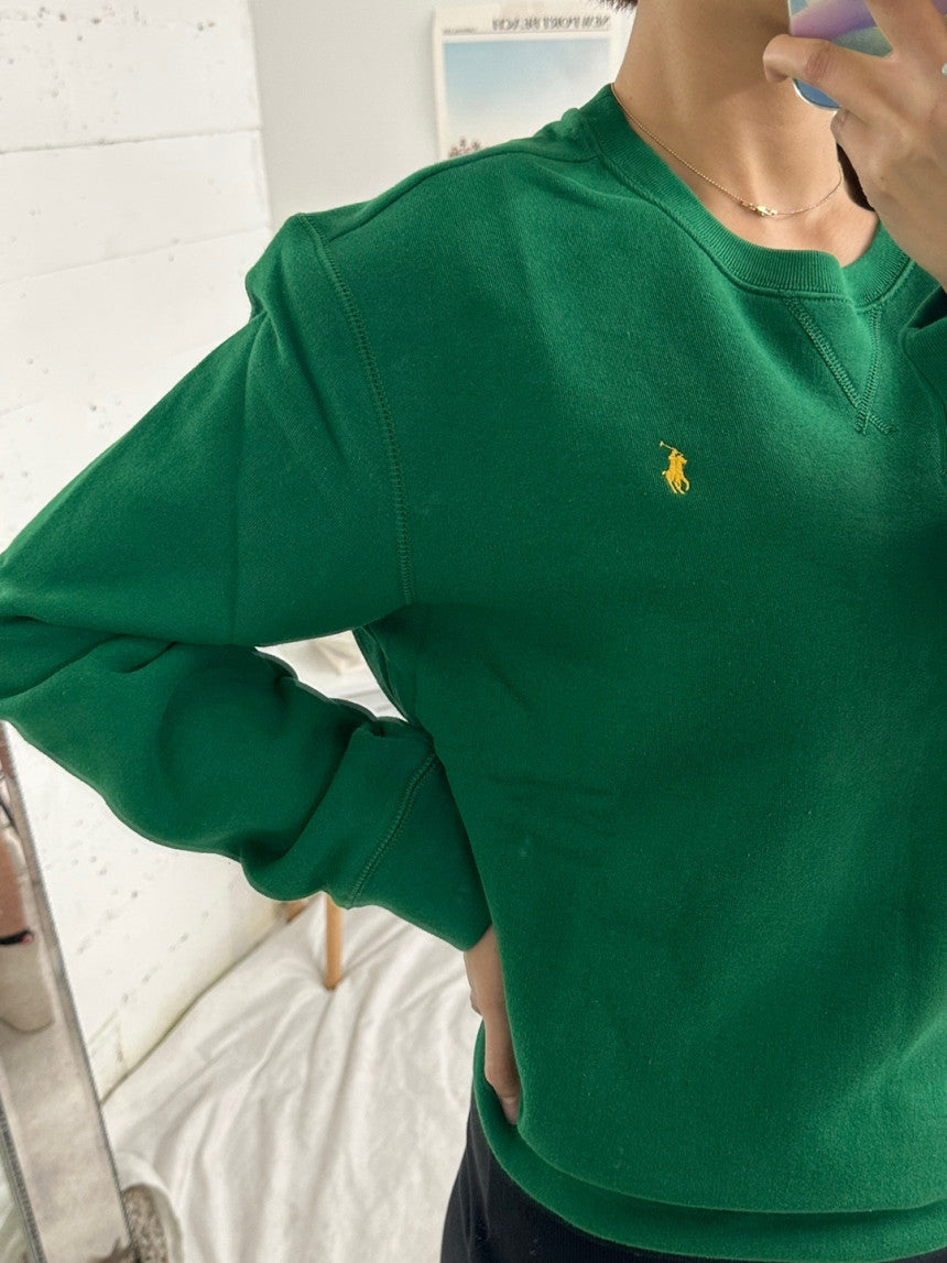 Polo Ralph Lauren Women's Fleece Crewneck Sweatshirt Green 323799359012 B5
