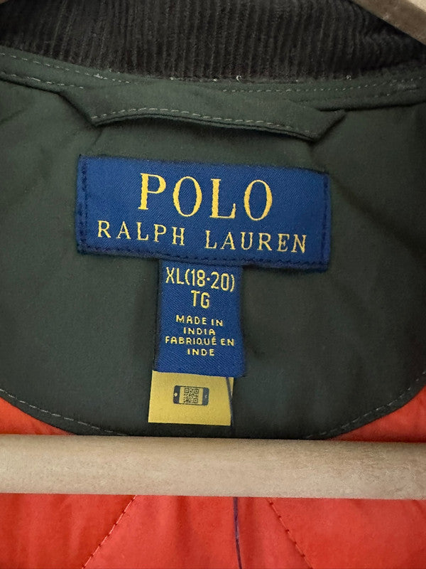 Polo Ralph Lauren Girls Water- Repellent Hooded Barn Jacket Company Olive 323880396001 B2