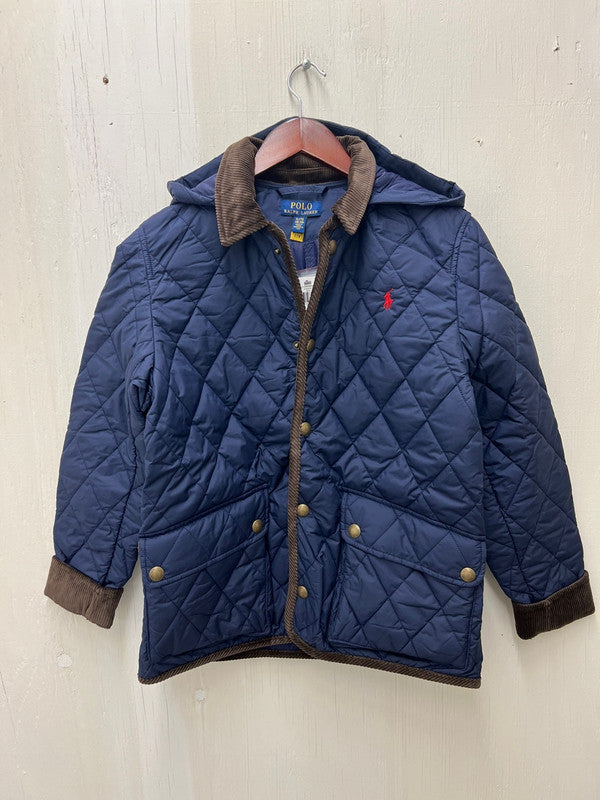 Polo Ralph Lauren Women's Water- Repellent Hooded Barn Jacket Navy 323880396002 B2