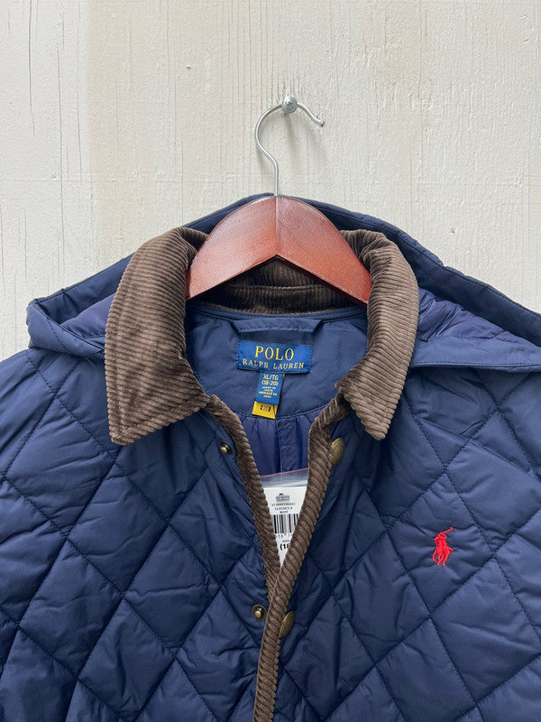 Polo Ralph Lauren Women's Water- Repellent Hooded Barn Jacket Navy 323880396002 B2