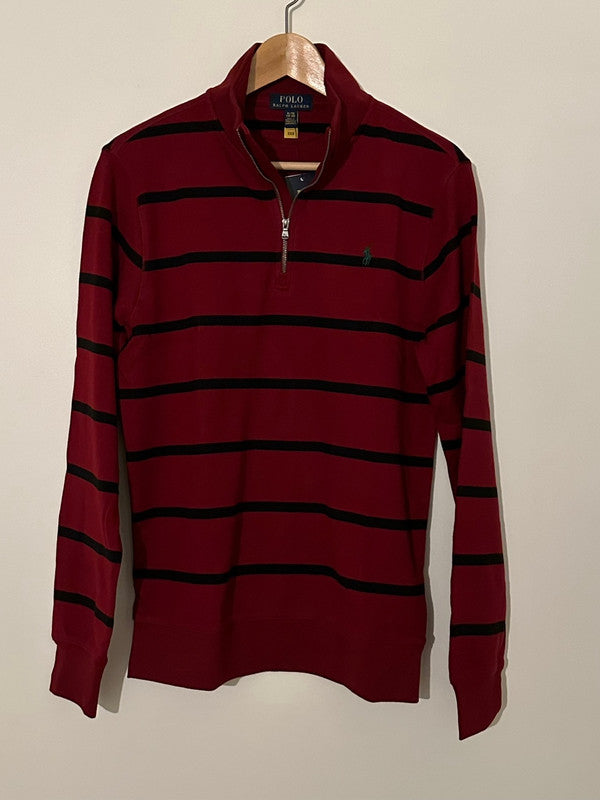 Polo Ralph Lauren Girls Striped Cotton Interlock Pullover Red Multi 323898994007 B7