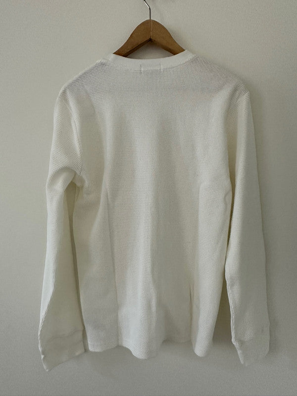 Polo Ralph Lauren Girls Waffle Cotton Long Sleeve Crewneck White 323920629002 B6