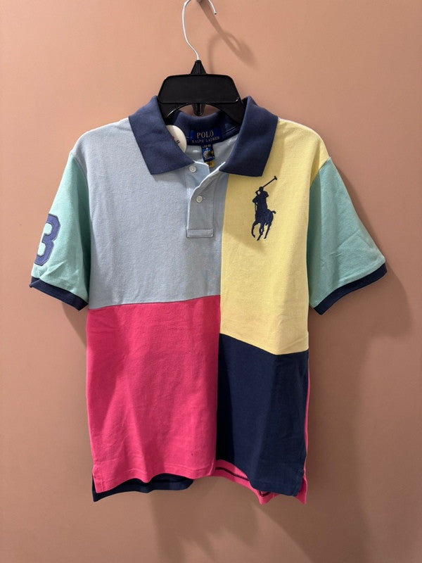 Polo Ralph Lauren Girls Color-Block Polo Shirt Pred Multi 323934186001 B8
