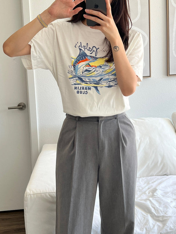 Polo Ralph Lauren Girls Marlin Graphic Cotton Jersey T-Shirt White 323942391001 B8