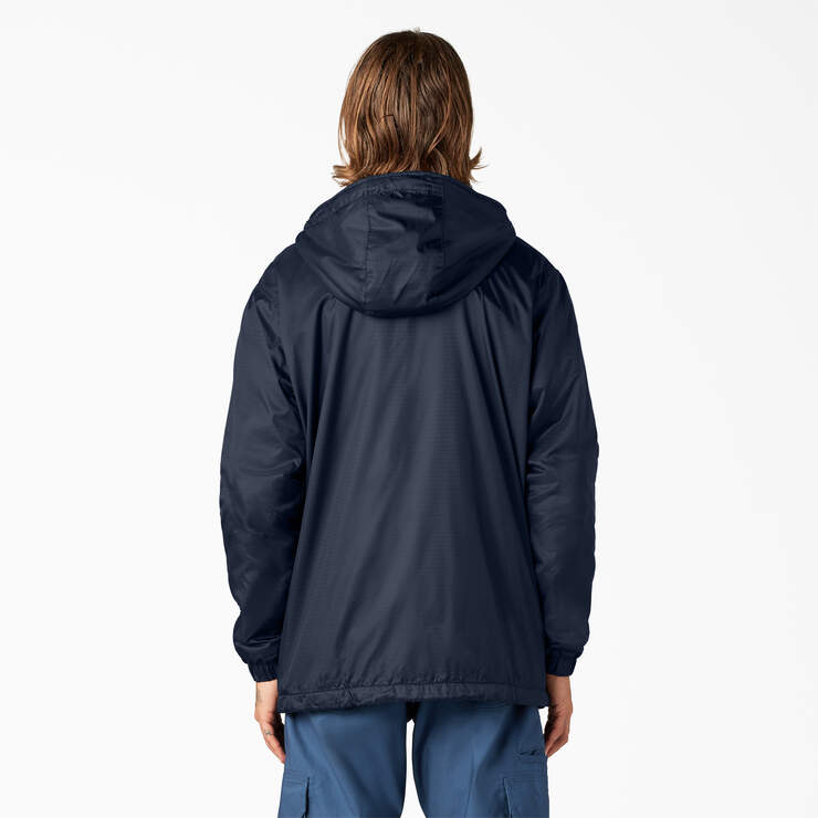 Dickies Mens Fleece-Lined Hooded Nylon Jacket Dark Navy A875S0DN