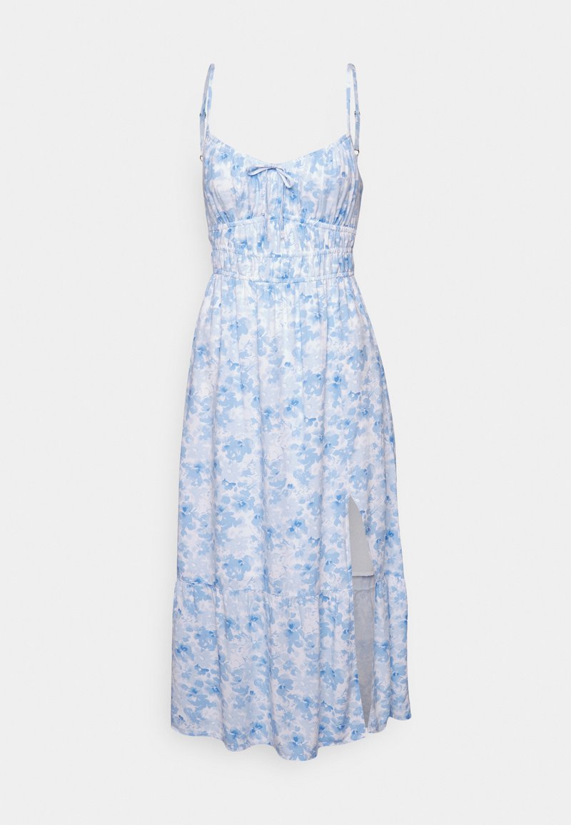 Hollister Women's Channeled Bodice Midi Dress White Floral 3595922250109 ET1