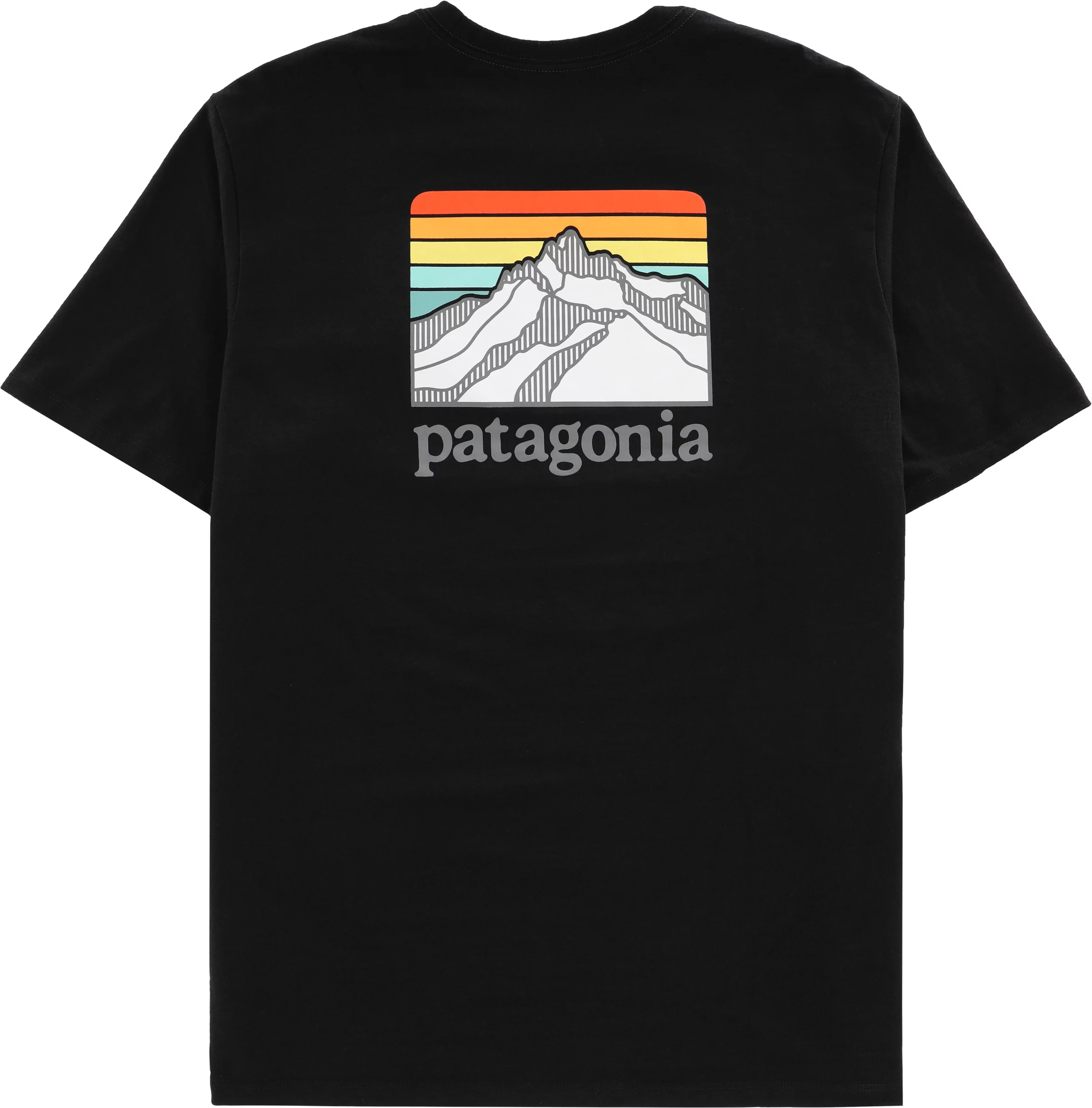 Patagonia Men's Line Logo Ridge Pocket Responsibili T-Shirt Black 38511 BLK P1