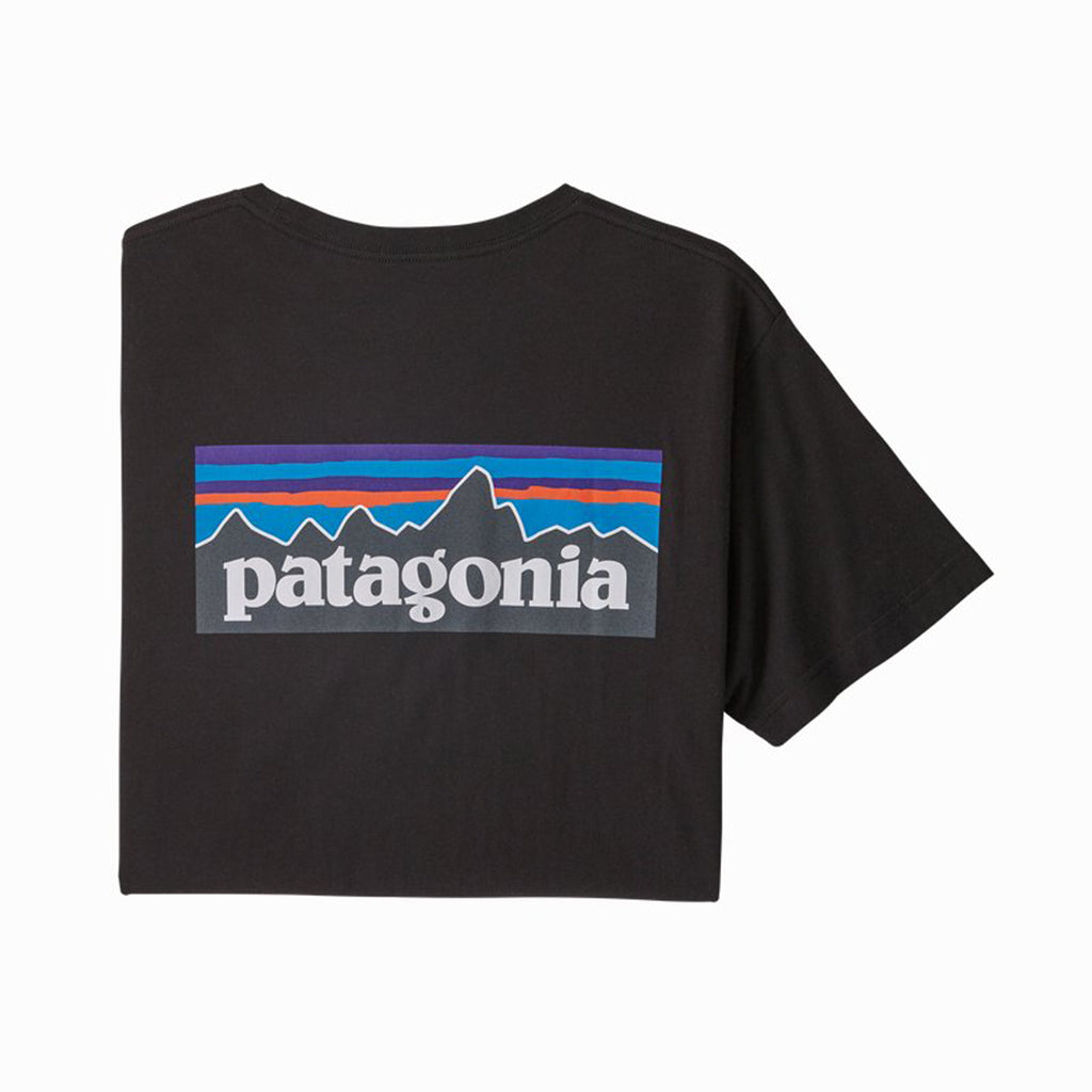 Patagonia Men's P-6 Logo Responsibili T-Shirt Black 38535 BLK P1