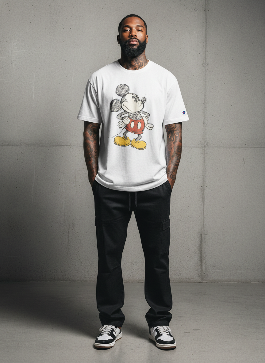 Champion Disneys Mickey & Friends Heritage Tee, Posion Mickey White T1919G 592166 045