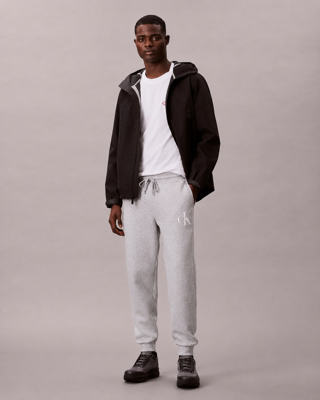 Calvin Klein Men's Monogram Fleece Jogger Heroic Grey Heather 40JM836 030