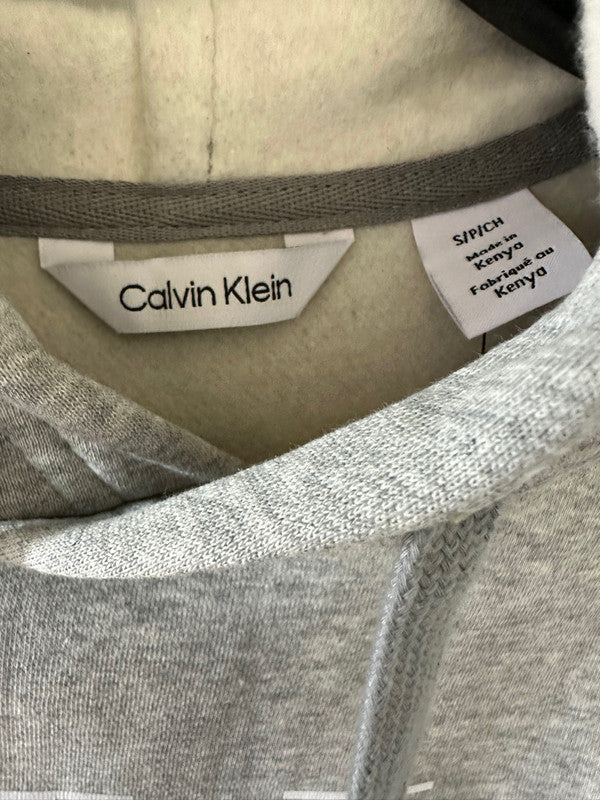 Calvin Klein Men's Monogram Pullover Hoodie Heroic Grey Heather 40GC201 082 - APLAZE