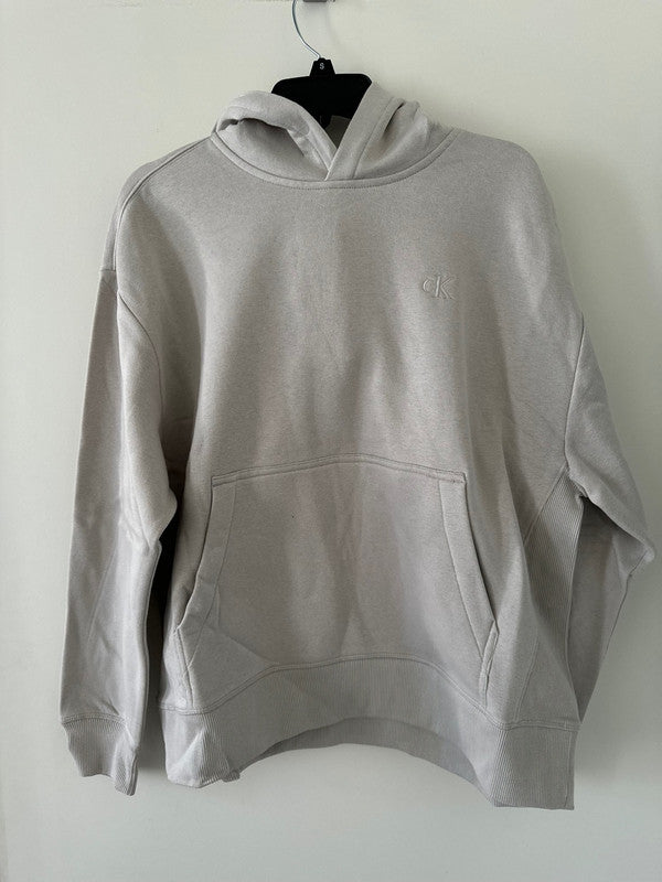 Calvin Klein Men's Archive Fleece Hoodie Silver Cloud 40HM256 102 - APLAZE