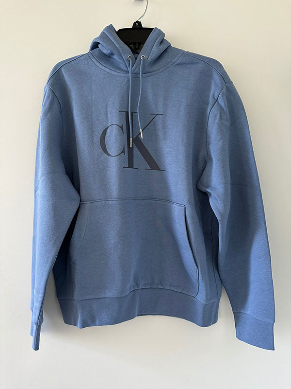 Calvin Klein Men's Monogram Fleece Hoodie Infinity 40QM898 420 - APLAZE