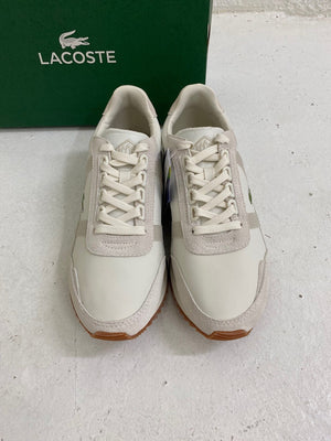 Lacoste Men's Partner Retro Leather Off White/Off White 41SMA0080 18C - APLAZE