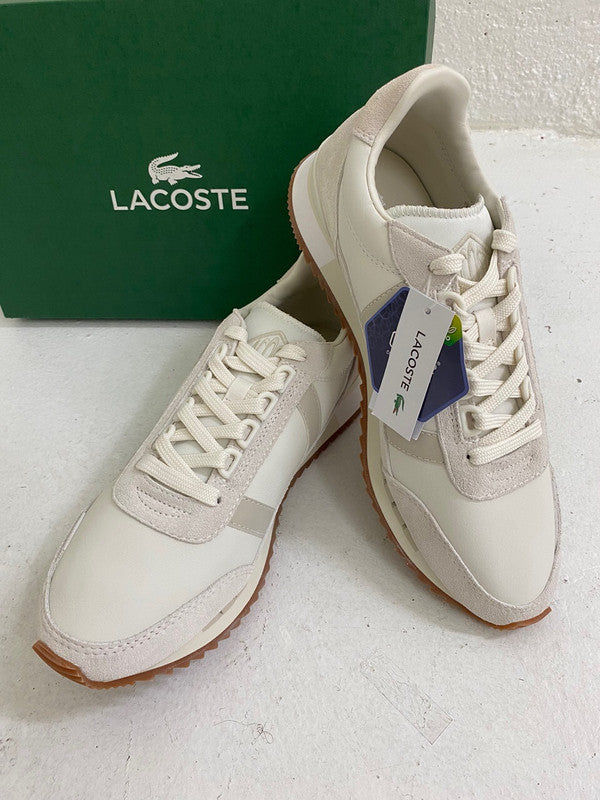 Lacoste Men's Partner Retro Leather Off White/Off White 41SMA0080 18C - APLAZE