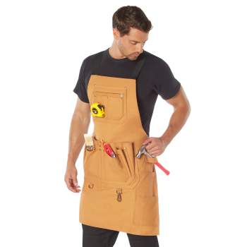 Rothco Canvas Full Work Apron Coyote Brown 42029 - APLAZE