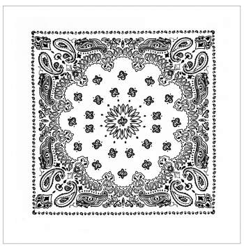 Rothco Trainmen Paisley Bandana – Extra-Large - 27” X 27" White 4349 WHT - APLAZE