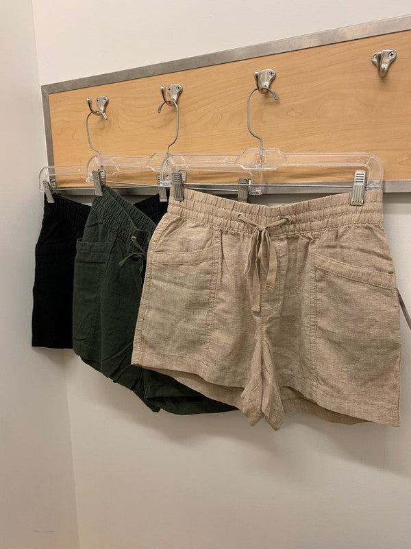 Gap Women's 3.5" Pull-On Linen Rayon Shorts Mojave 437974 03 G1