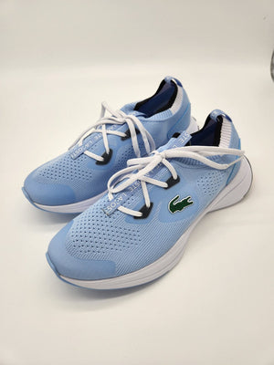 Lacoste Men's Run Spin Knit Sneakers Light Blue/White 44SUJ0014 2K7 - APLAZE