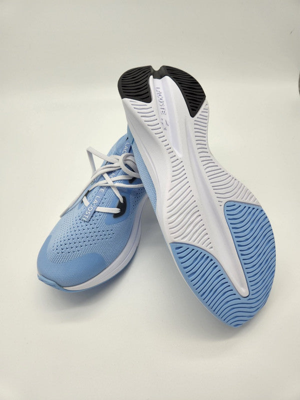 Lacoste Men's Run Spin Knit Sneakers Light Blue/White 44SUJ0014 2K7 - APLAZE