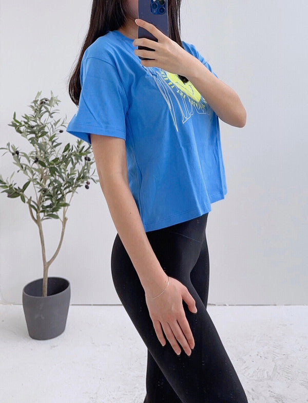 Nike Girl's Jodan 23 Rise-Up T-Shirt University Blue 45C200 B9F N4