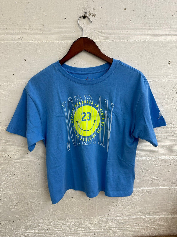 Nike Girl's Jodan 23 Rise-Up T-Shirt University Blue 45C200 B9F N4