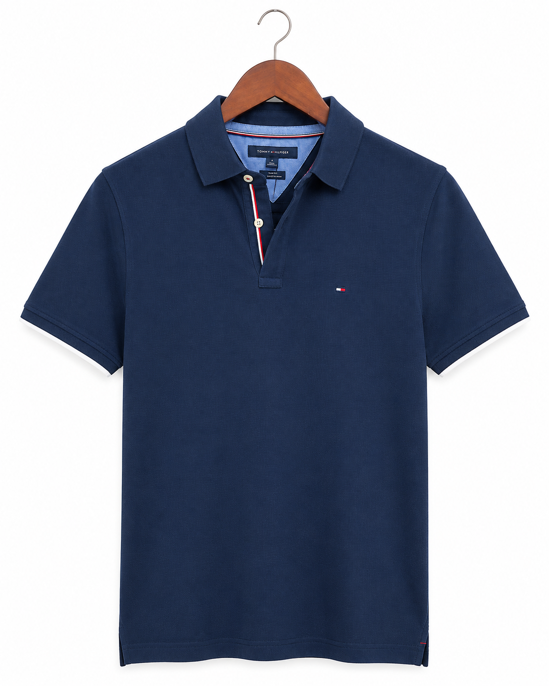 Tommy Hilfiger Men's Sanders Polo Custom Fit T-Shirt Sky Captain 78A6535 079