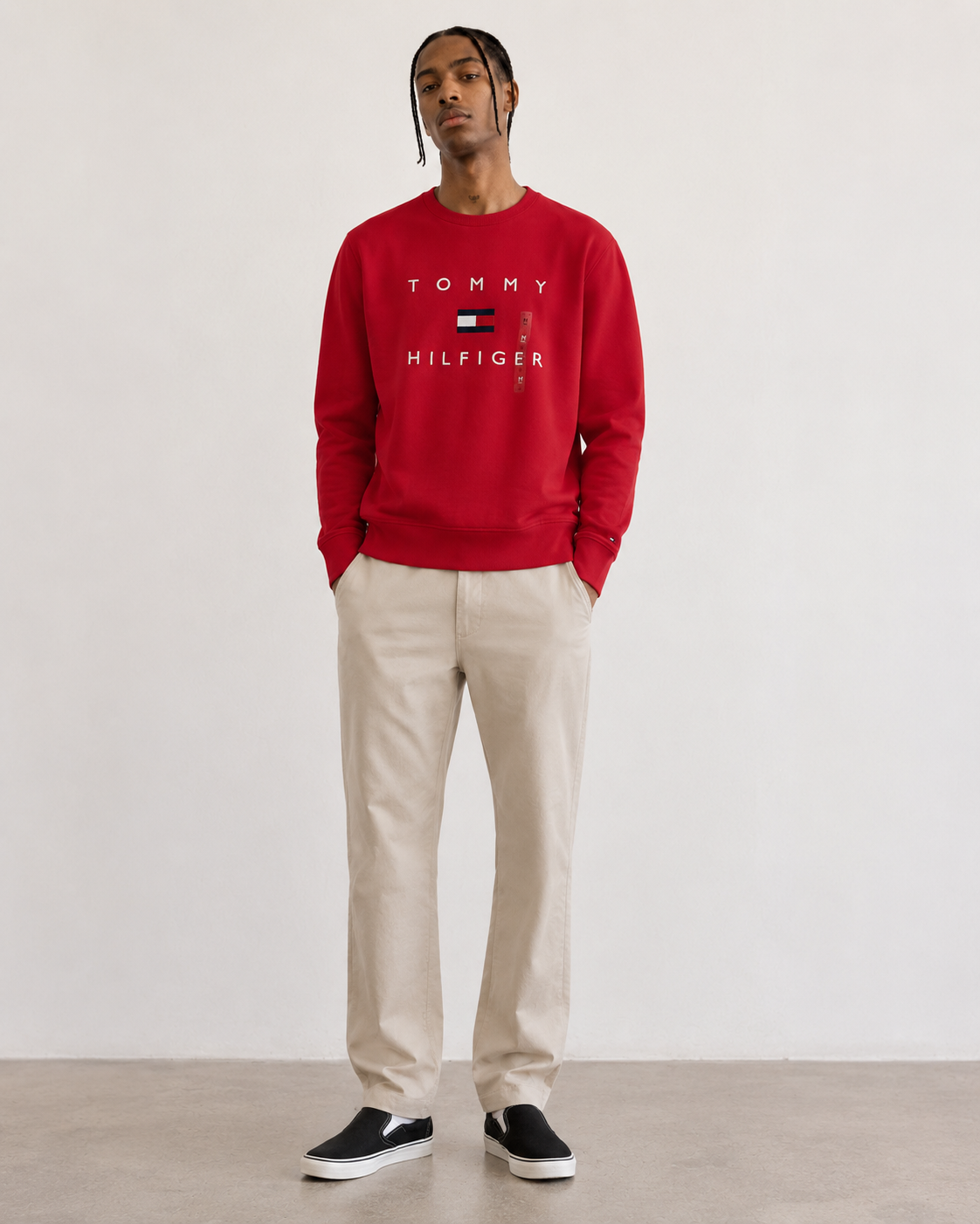 Tommy Hilfiger Stacked EMB Crewneck Red 78J9708 600