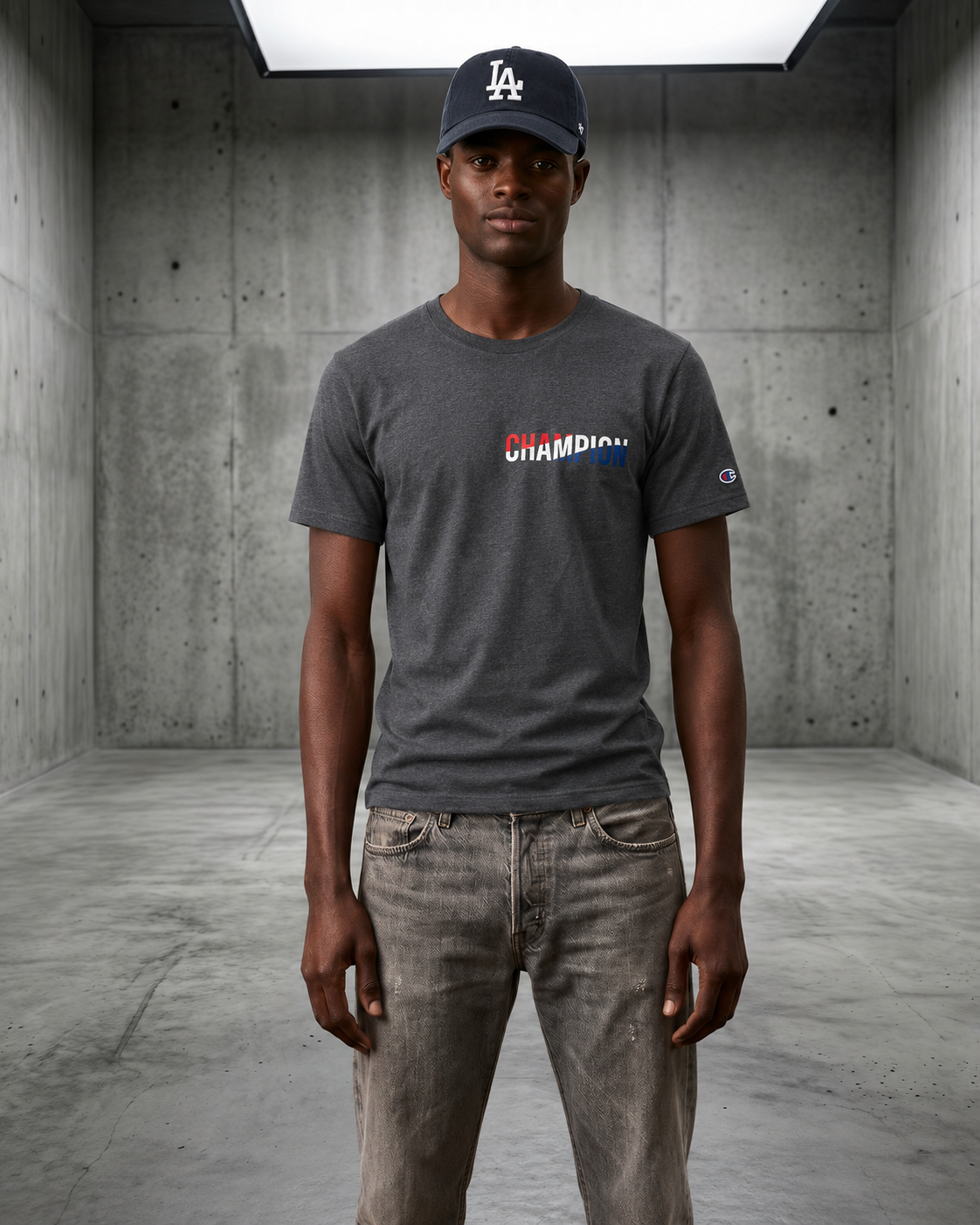 Champion Men's Classic Graphic T-shirt Granite Heather GT23H 5864IA G61