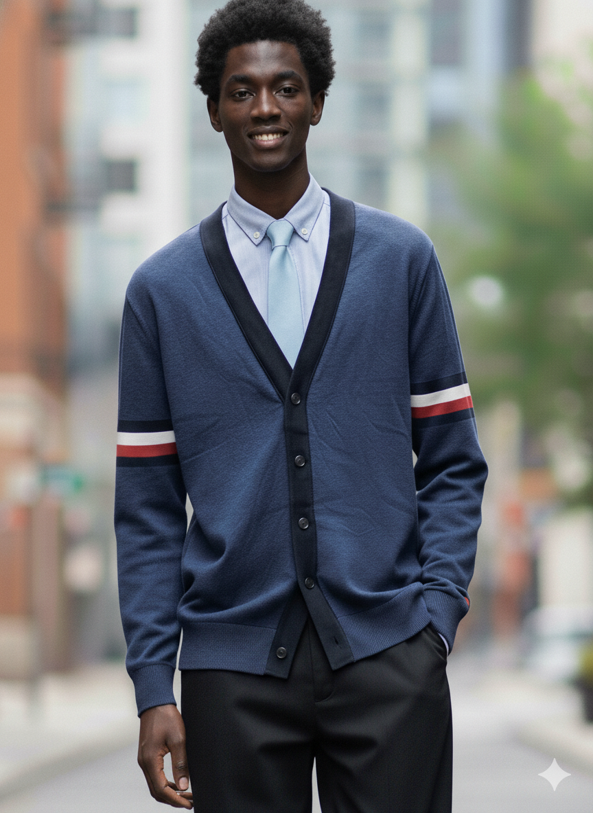 Tommy Hilfiger Men's  Bill Cardigan Navy Heather 78J6646 411