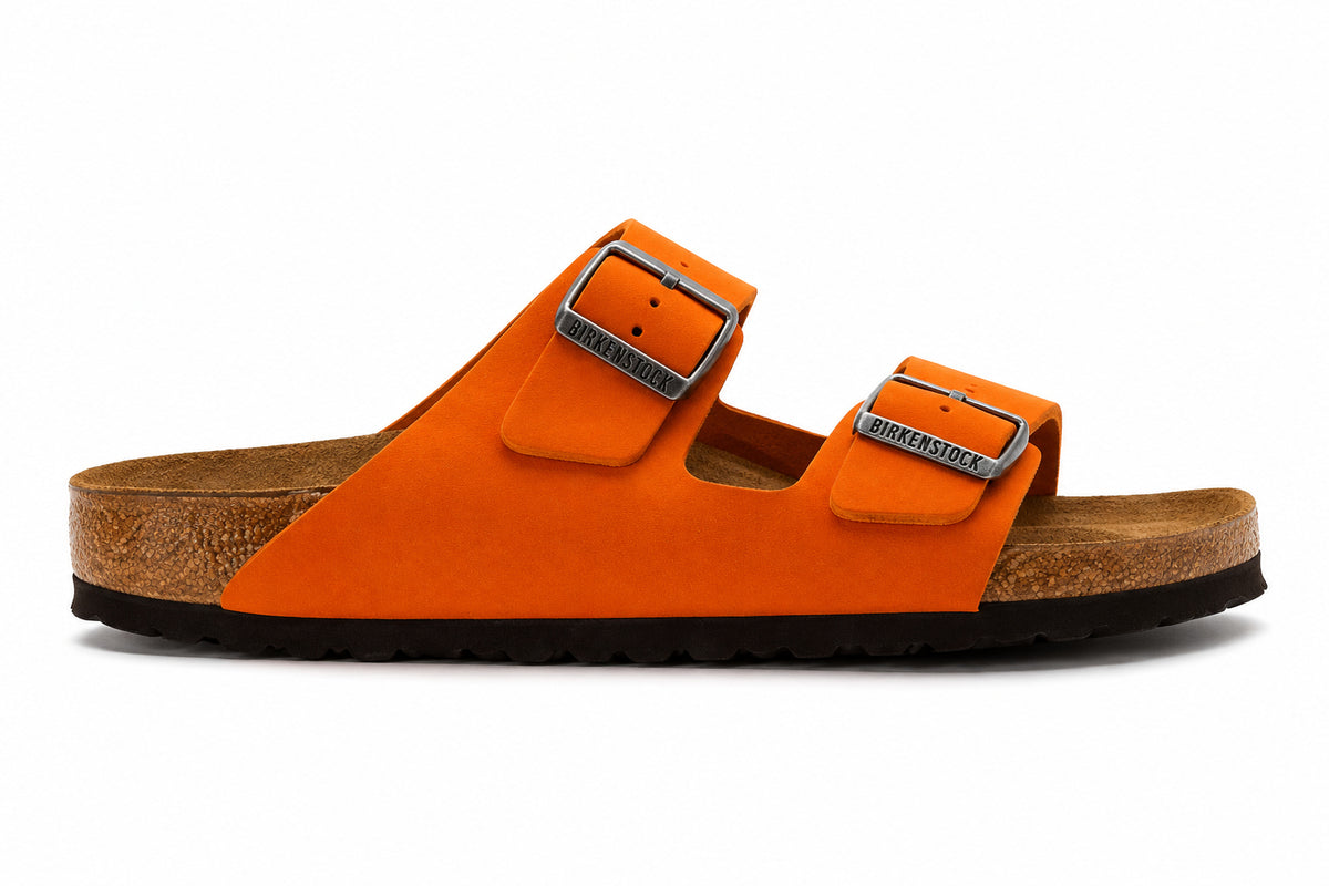 Birkenstock Women's Arizona Sandal Orange/Nubuck 57793