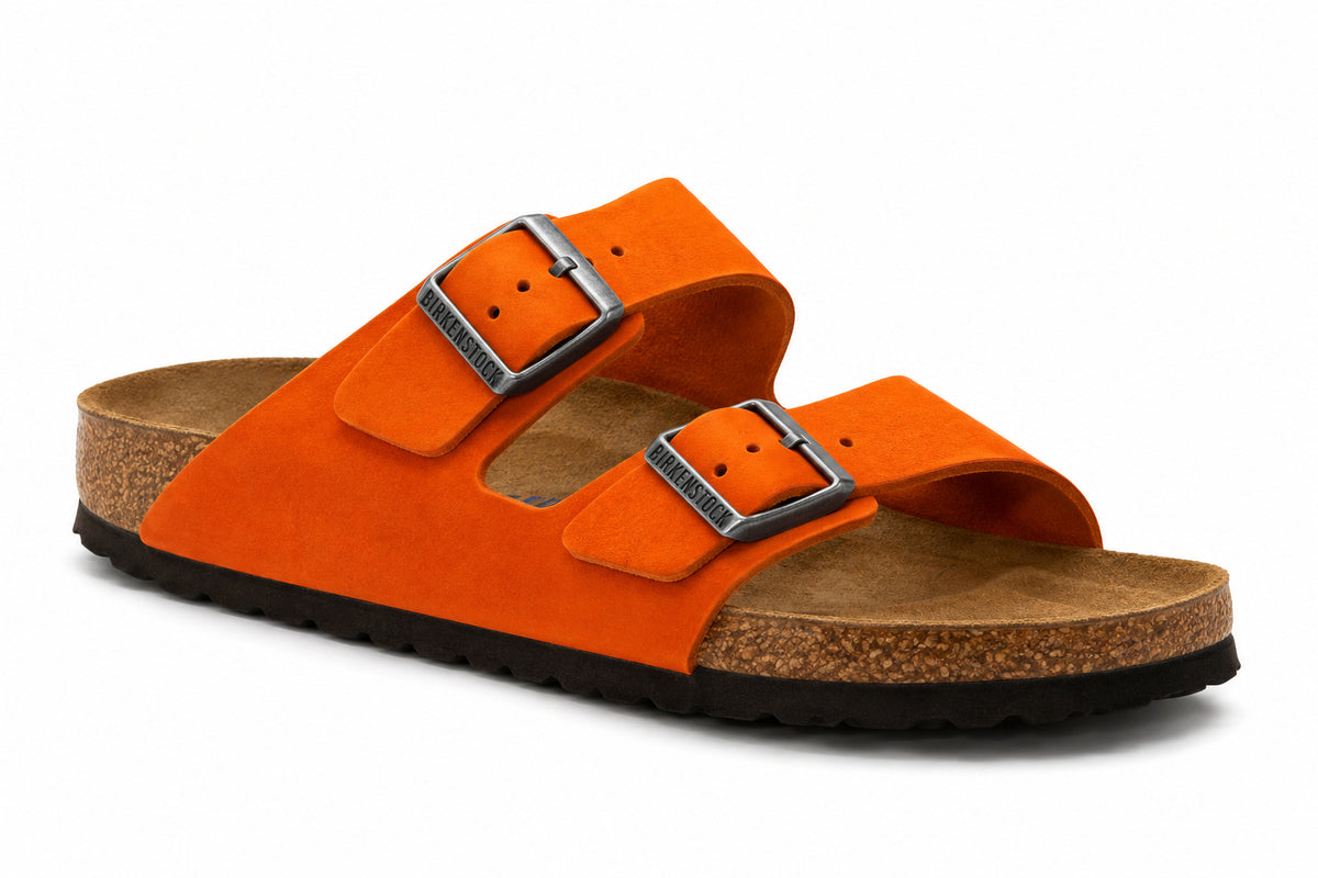 Birkenstock Women's Arizona Sandal Orange/Nubuck 57793