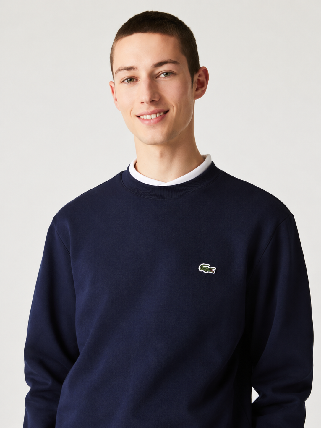 Lacoste Men's Organic Brushed Cotton Sweatshirt Navy Blue SH9608 166