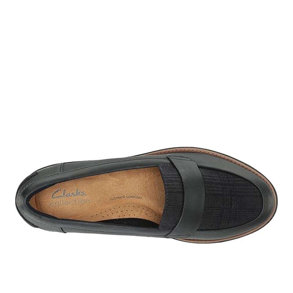 Clarks Women's Sharon Gracie Navy Combi Leather 26175574