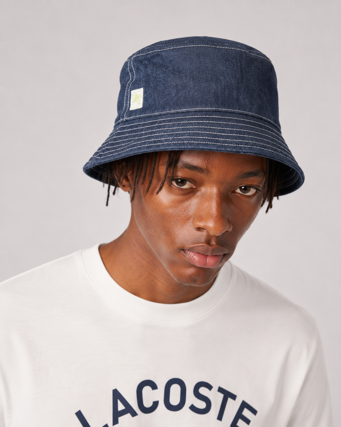 H&M Lee Denim Bucket Hat Raw Denim Blue 0959135 001 H3