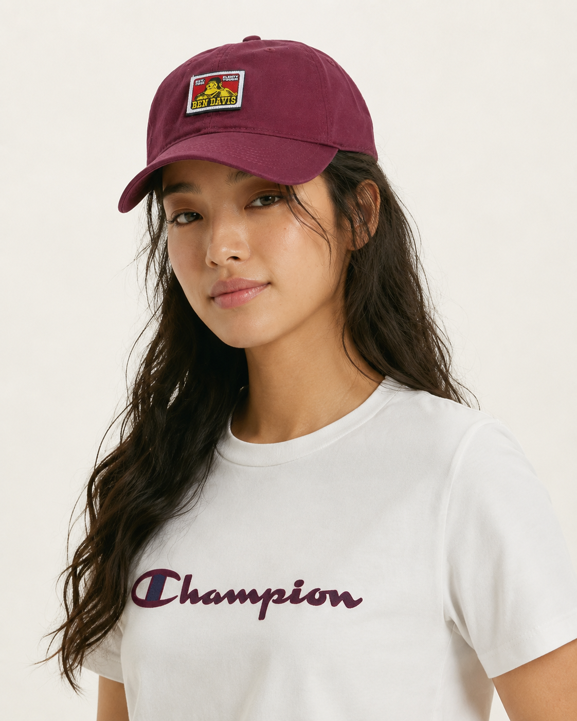 Ben Davis Cotton Twill Baseball Cap Burgundy 9230