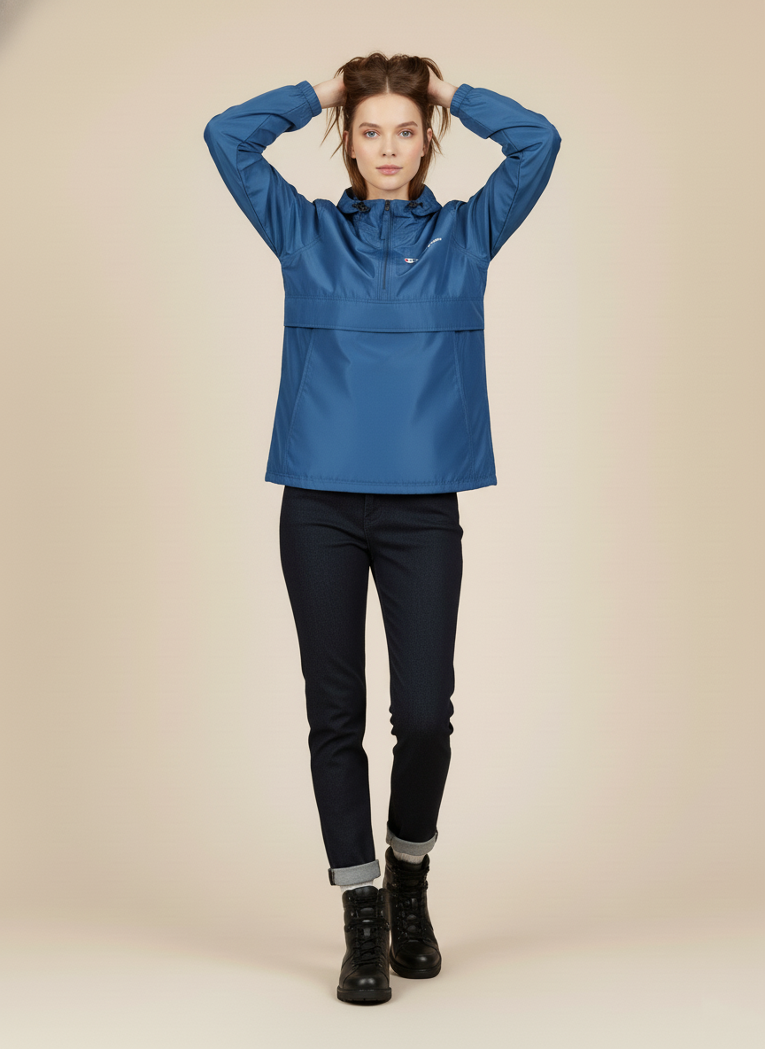 Champion Men's Packable Jacket Shield Blue V1012 549369 ASQG