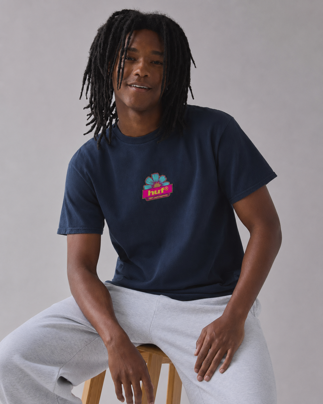 HUF 100% Pure S/S Tee Navy TS01378