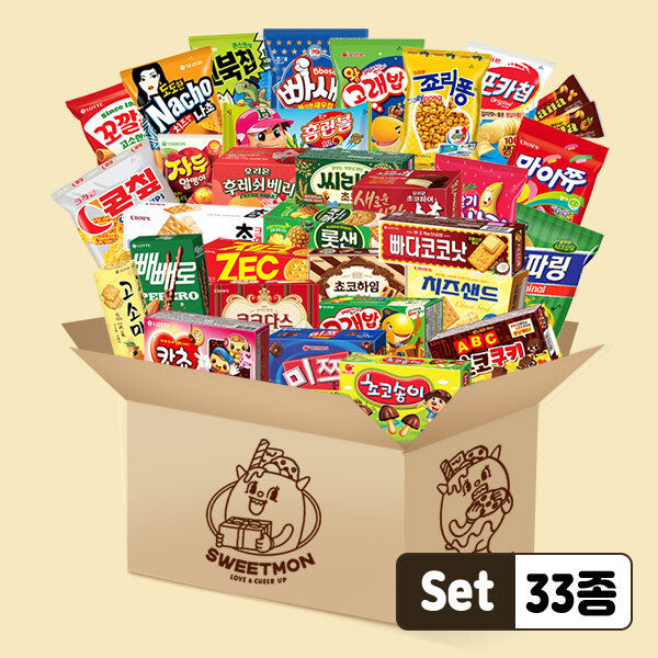 (스윗몬)스폐셜 33종 과자세트 선물세트 단체세트 종합과자세트 국내과자로만