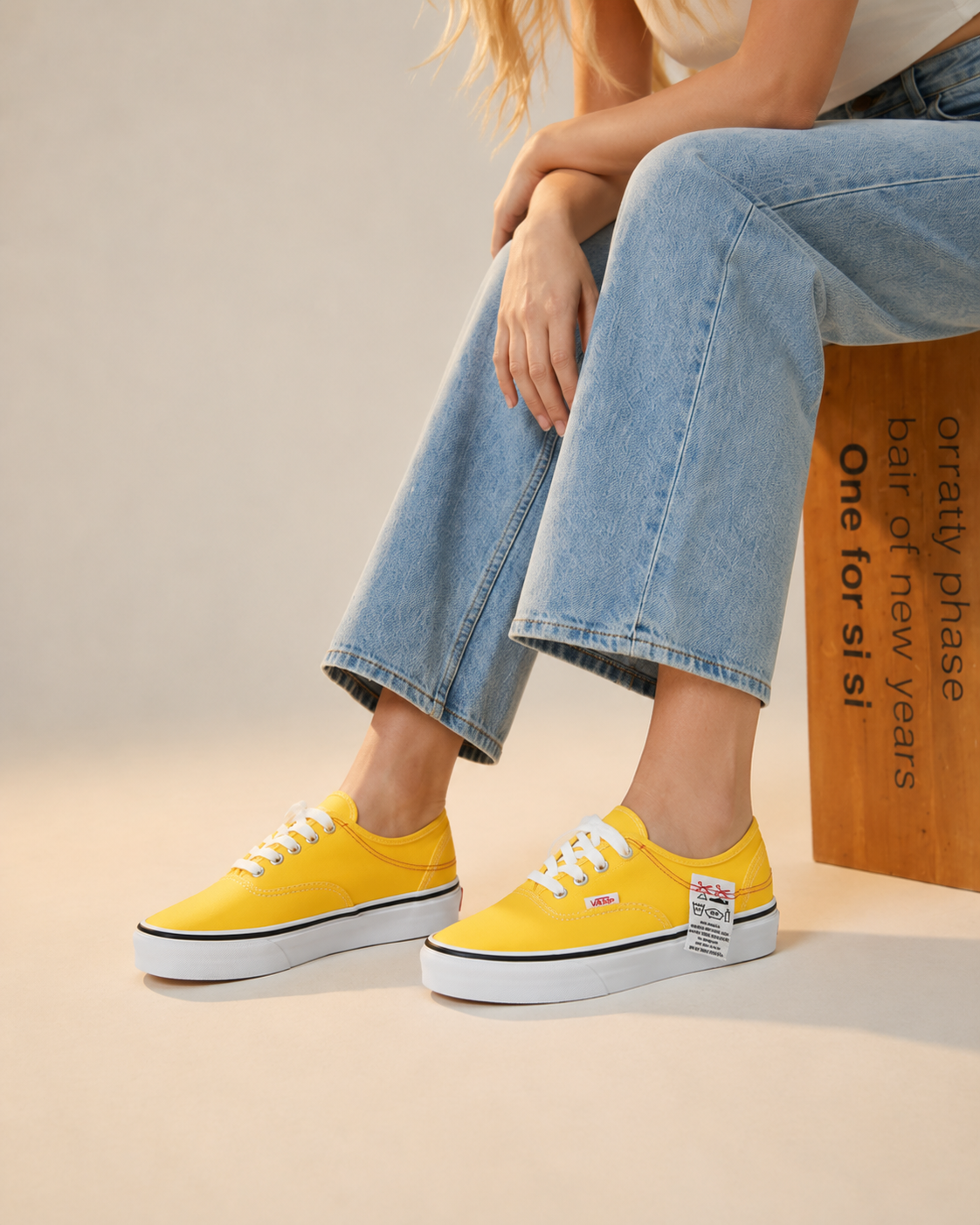 Vans DIY Authentic HC Lemon Chrome/True White VN0A4UUC1AE