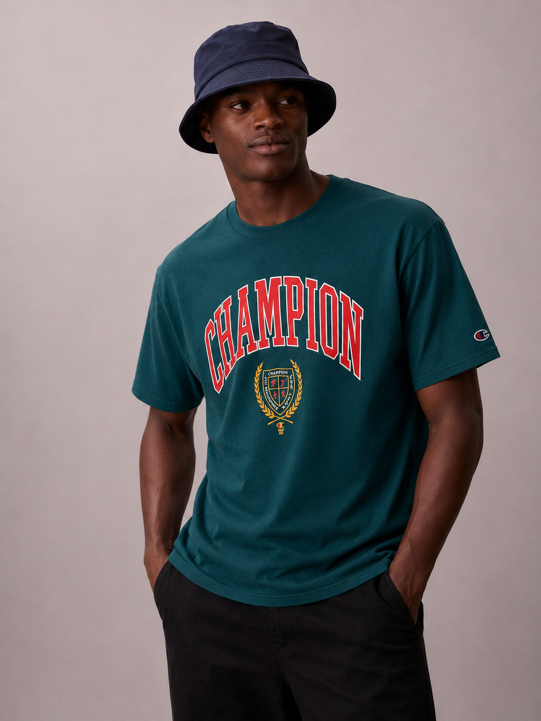 Champion Men's Classic Graphic T-shirt Emerald Allur GT23H 58609Q A156