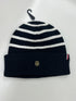 Tommy Hilfiger Women's TH Logo Embroidered Stripe Knit Beanie Navy 69J7432 410 T10
